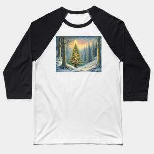 Christmas Tree in  a forest Baseball T-Shirt